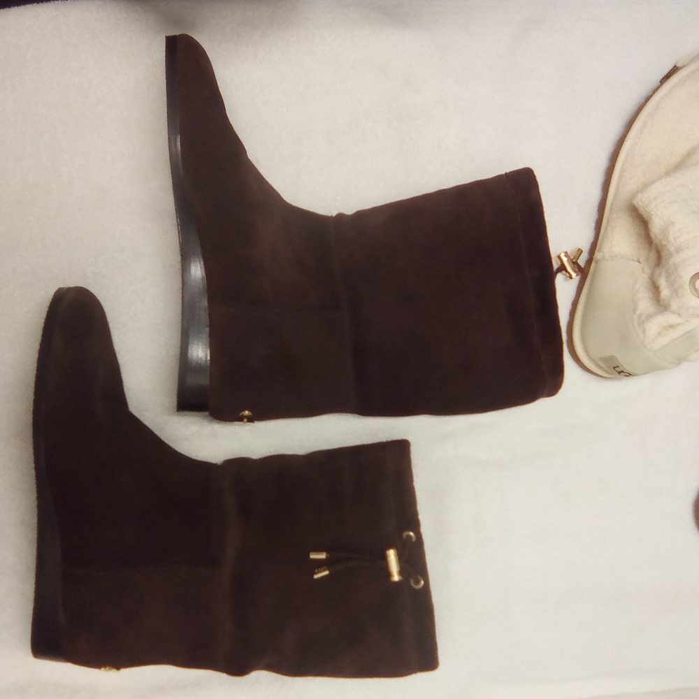 Michael Kors Women Boots Fur/Leather Size 10 brown